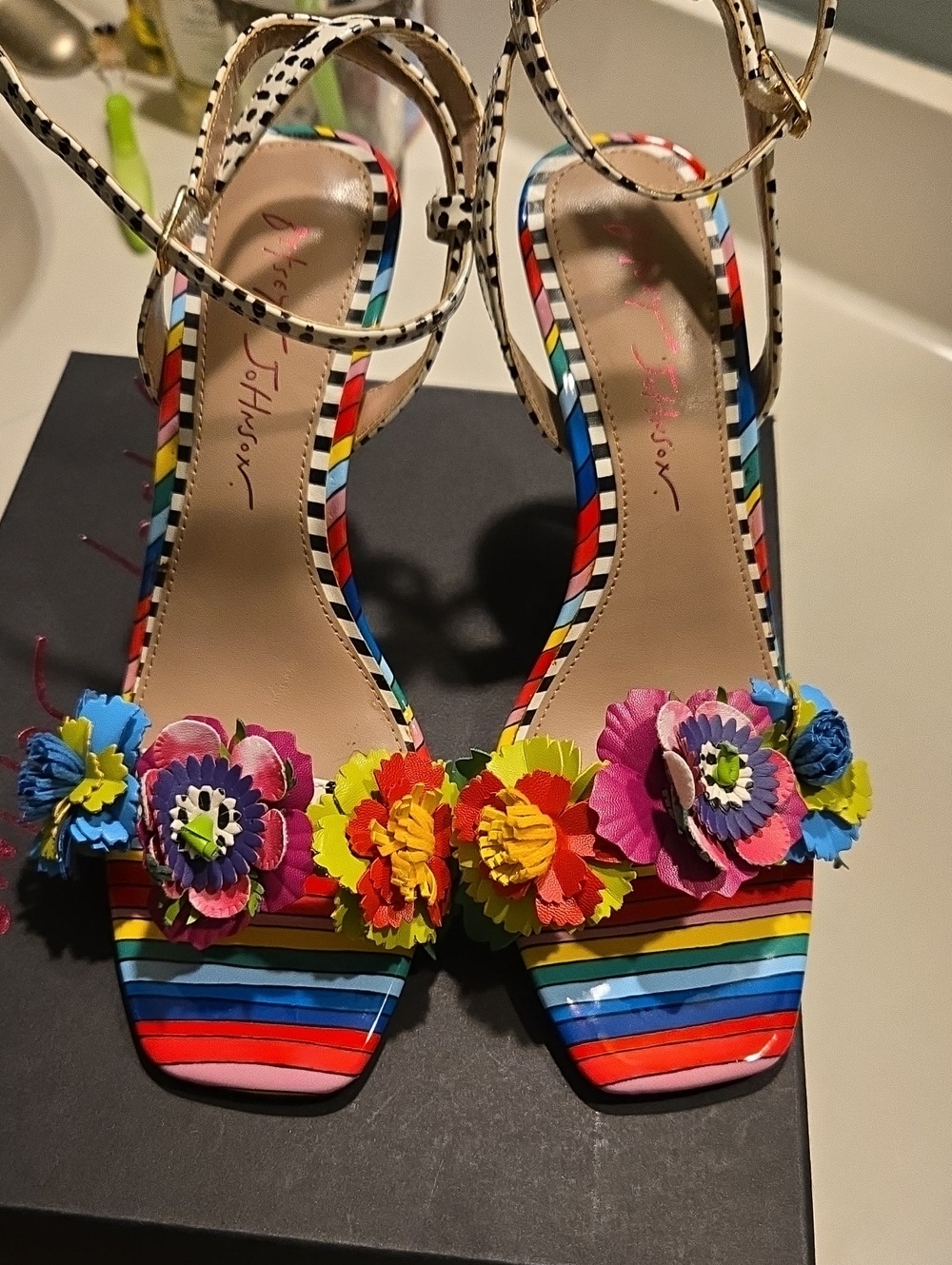 Women's Kamdyn Floral High Heel Dress Sandals Women's Shoes In Bright Multi